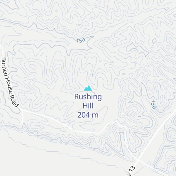 Map of Rushing Hill