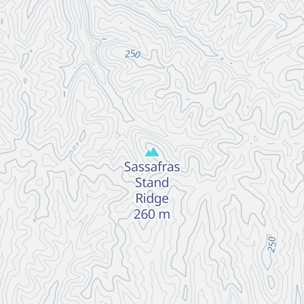 Map of Sassafras Stand Ridge