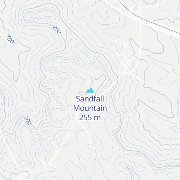 Map of Sandfall Mountain