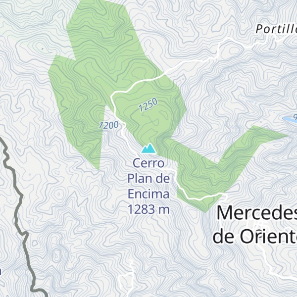 Map of Cerro Plan de Encima