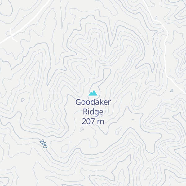 Map of Goodaker Ridge