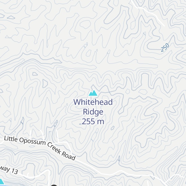 Map of Whitehead Ridge