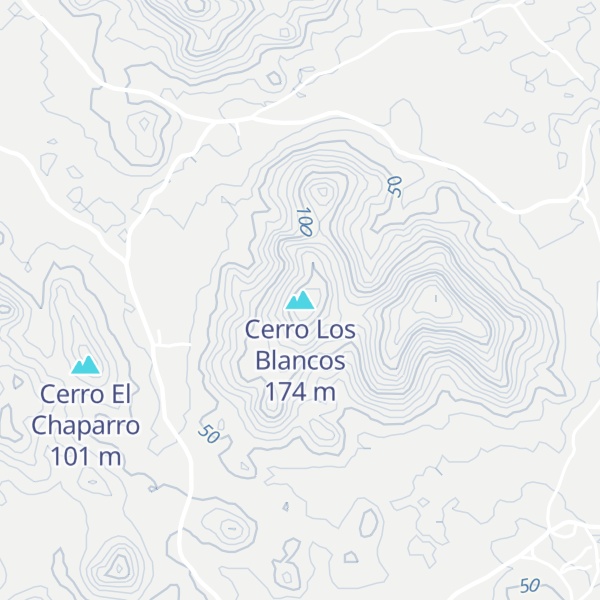 Map of Cerro Los Blancos