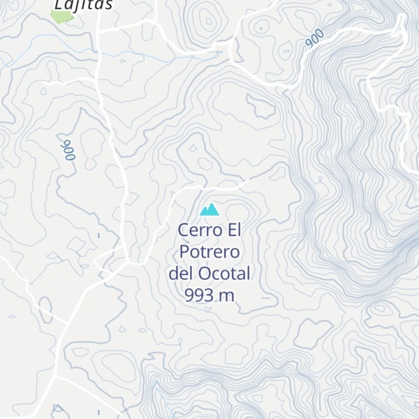 Map of Cerro El Potrero del Ocotal