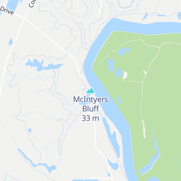 Map of McIntyers Bluff