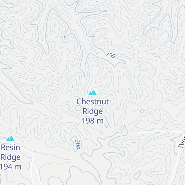 Map of Chestnut Ridge