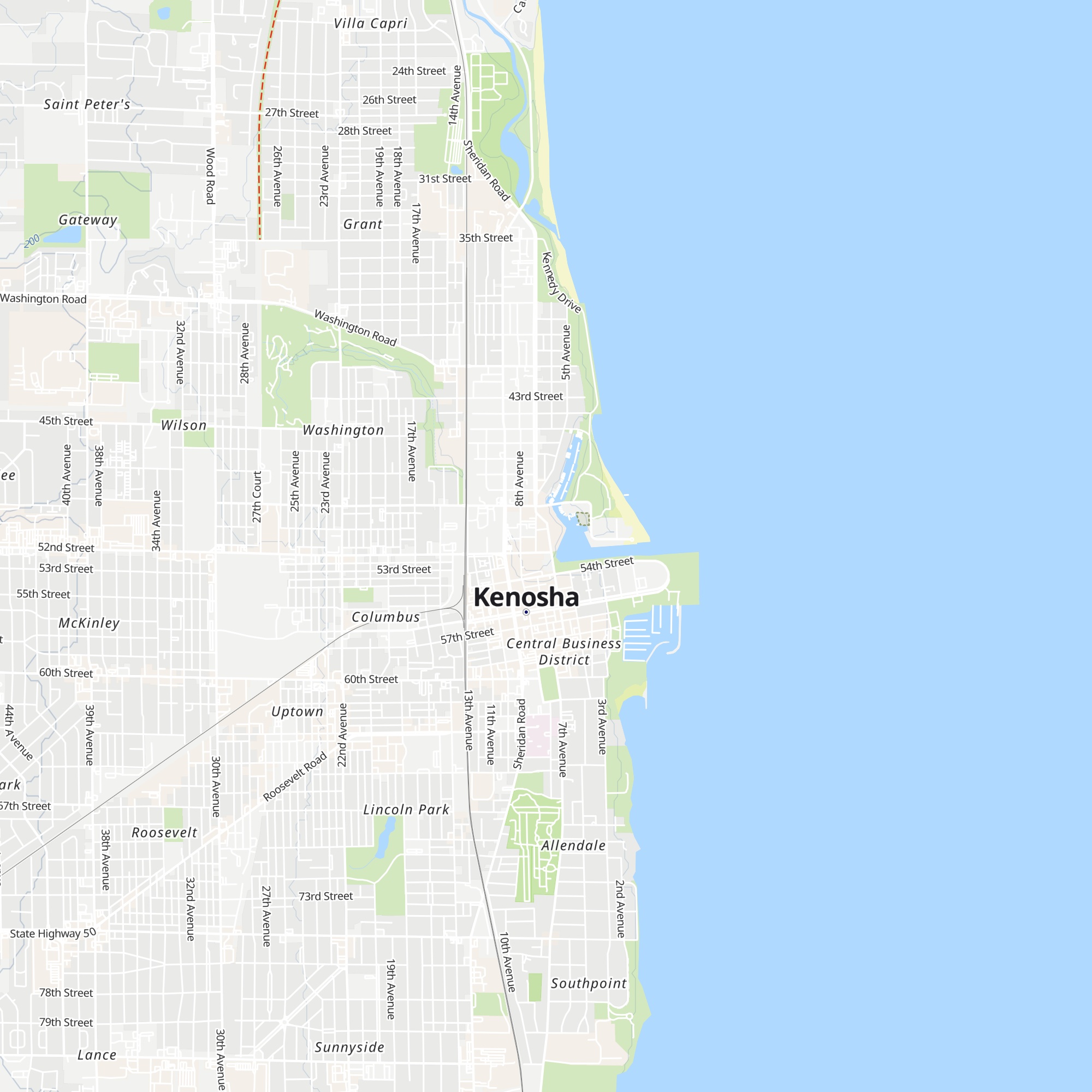 Kenosha Area Chamber of Commerce map