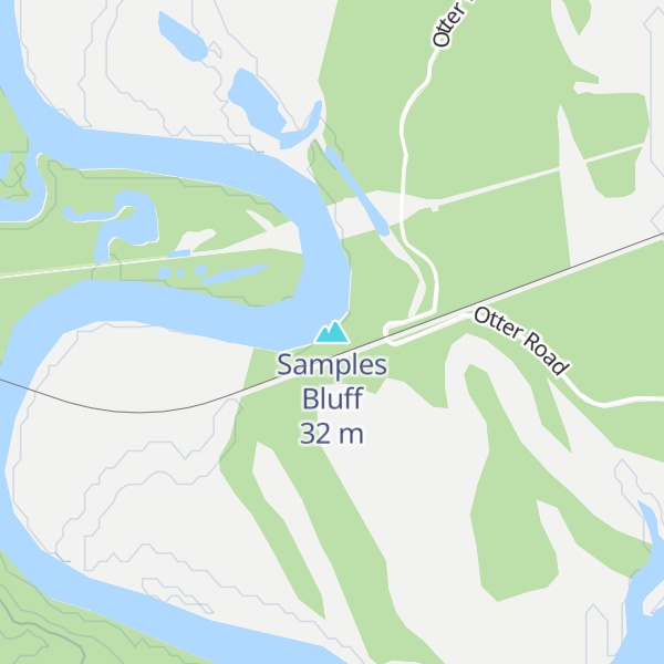Map of Samples Bluff
