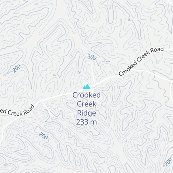 Map of Crooked Creek Ridge
