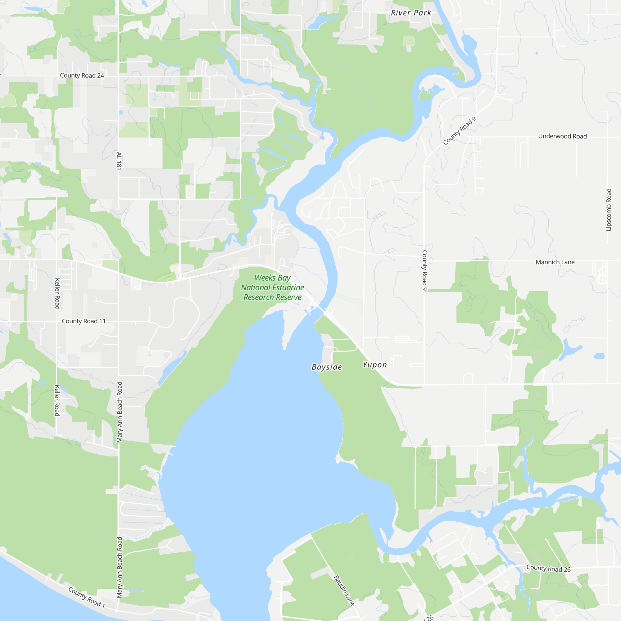 Weeks Bay Resource Center map