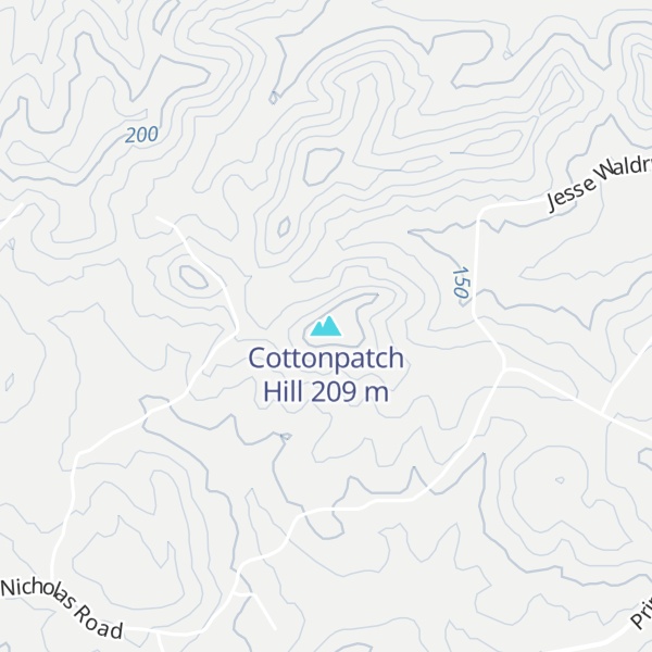 Map of Cottonpatch Hill