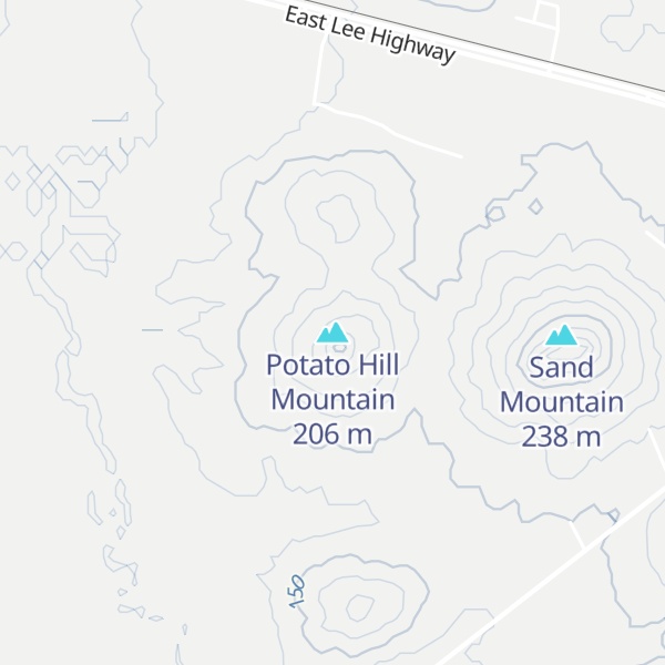 Map of Potato Hill Mountain