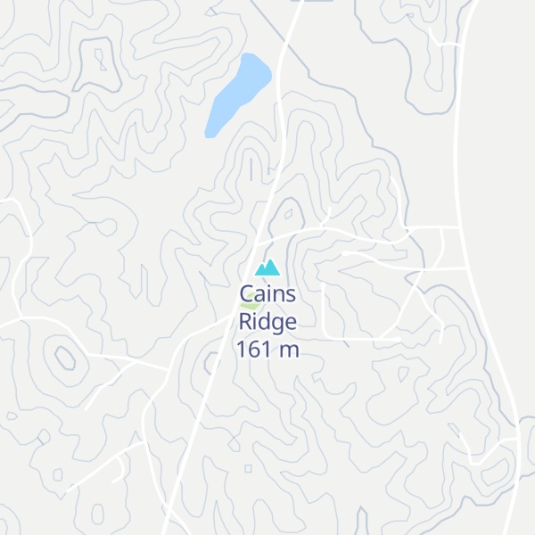 Map of Cains Ridge