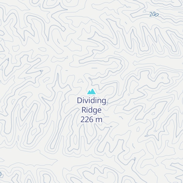 Map of Dividing Ridge