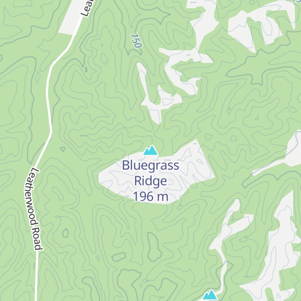Map of Bluegrass Ridge