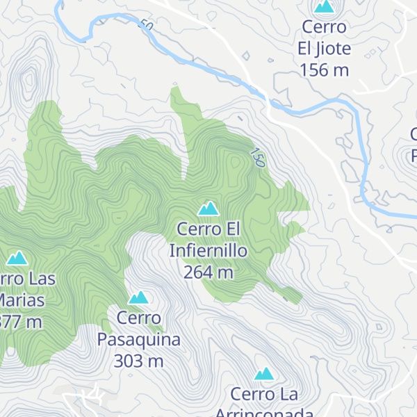 Map of Cerro El Infiernillo