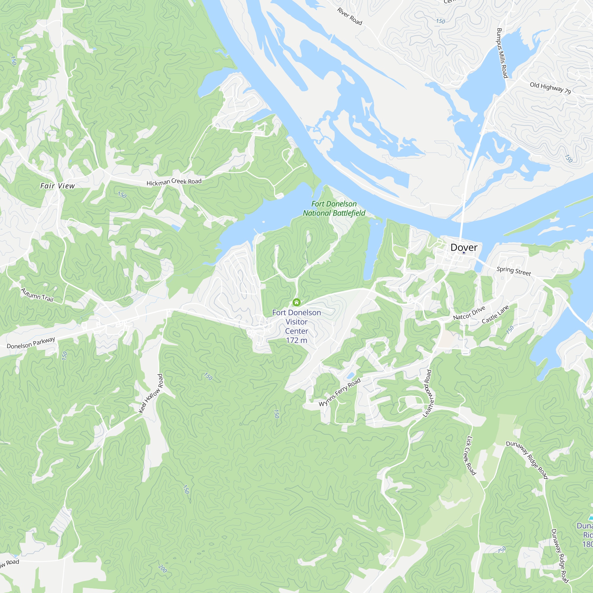Fort Donelson Temporary Visitor Center map