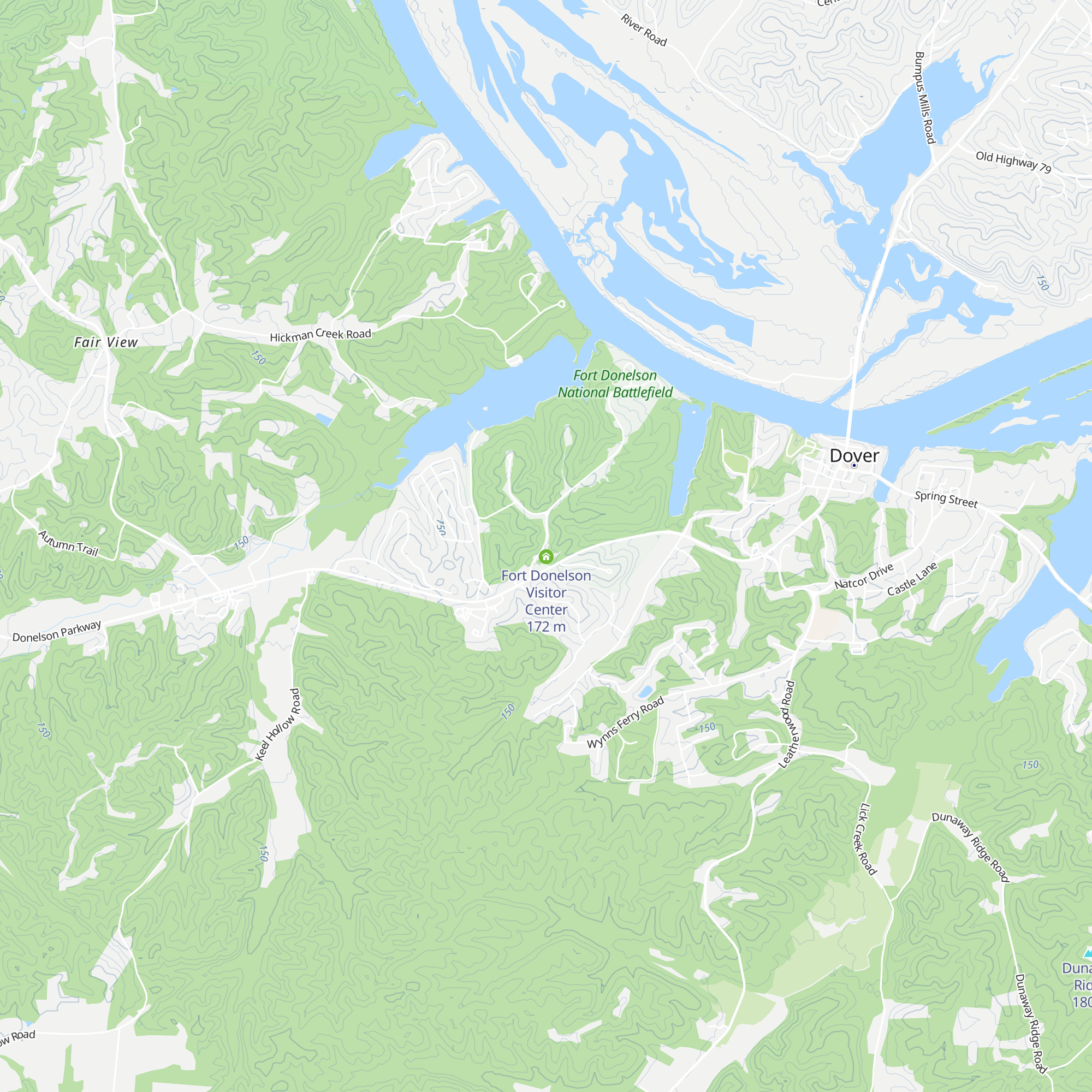 Fort Donelson Temporary Visitor Center map