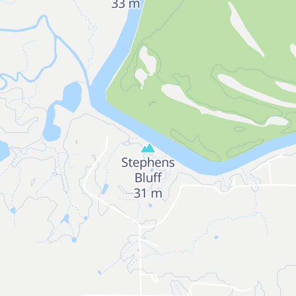 Map of Stephens Bluff