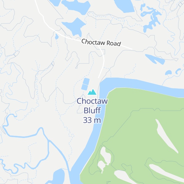 Map of Choctaw Bluff
