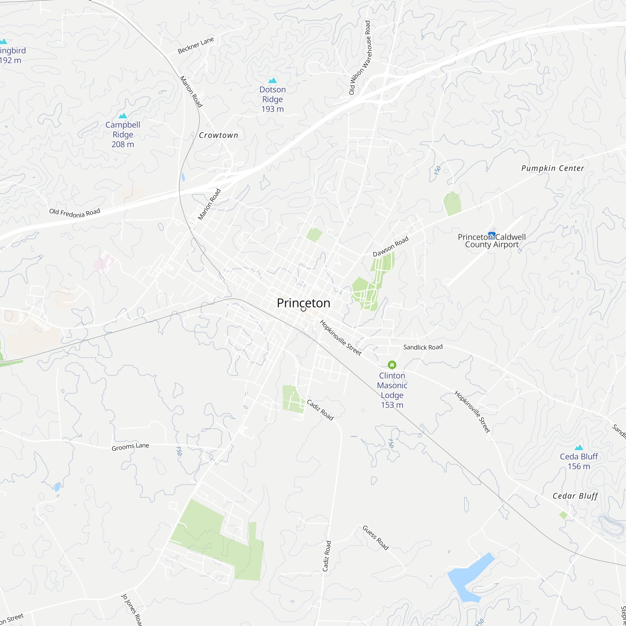 Princeton Tourist Welcome Center map
