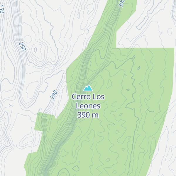 Map of Cerro Los Leones