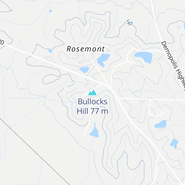 Map of Bullocks Hill