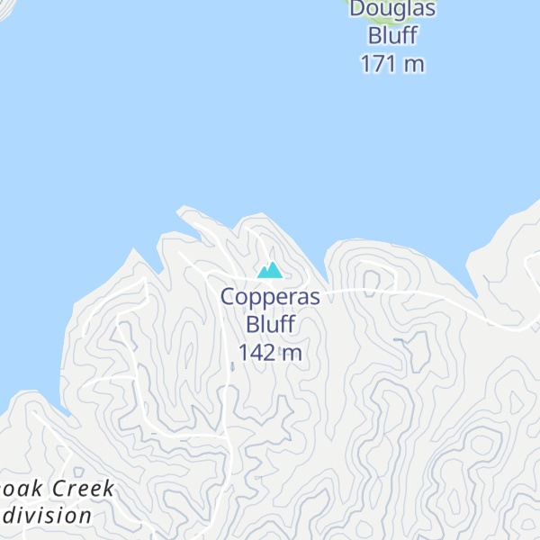 Map of Copperas Bluff