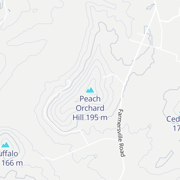Map of Peach Orchard Hill