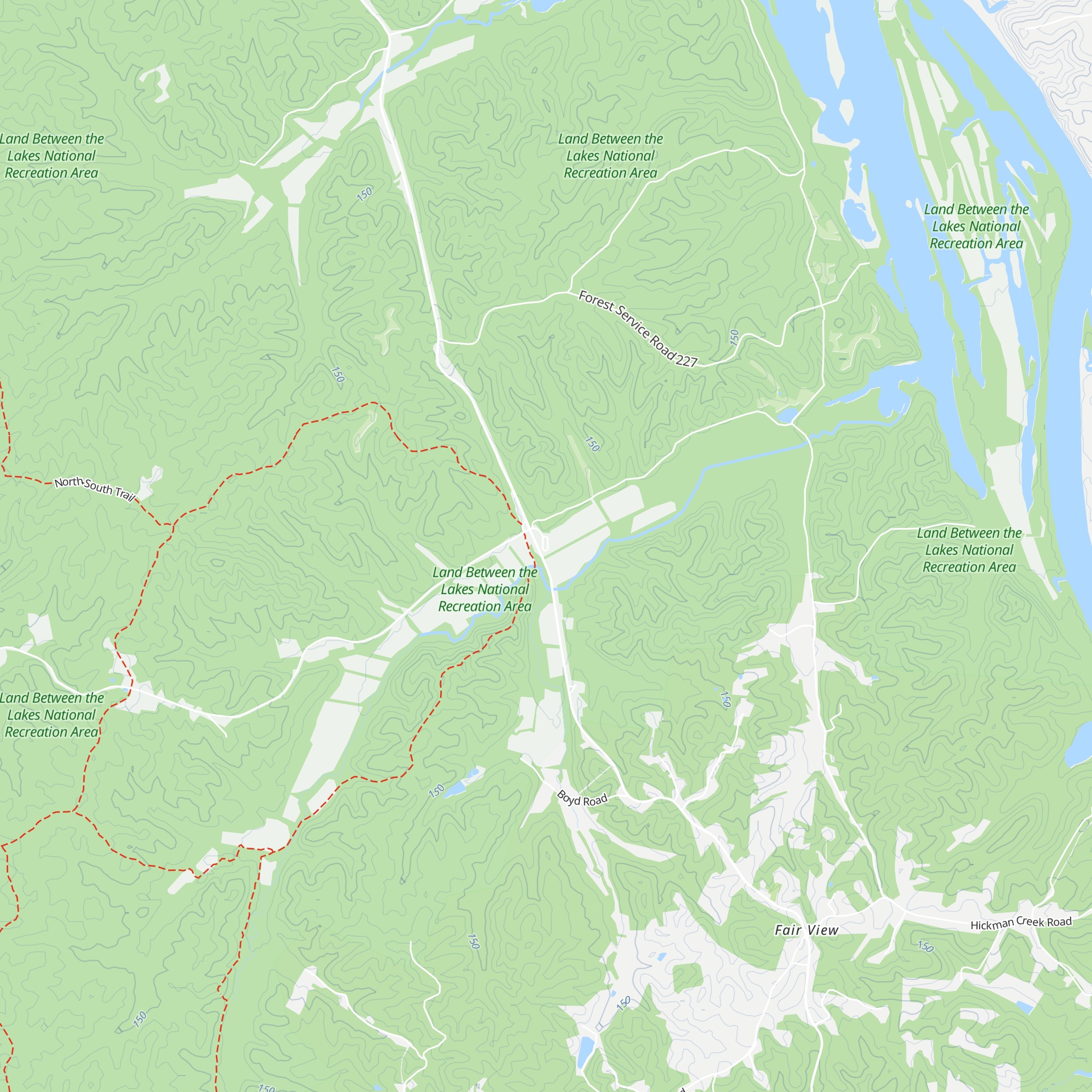 South Welcome Station at Land Between The Lakes map