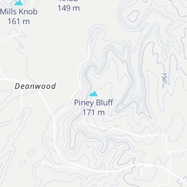 Map of Piney Bluff