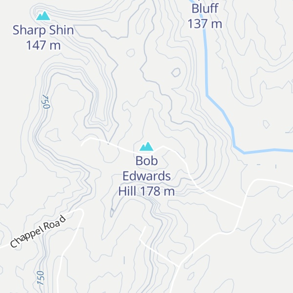 Map of Bob Edwards Hill