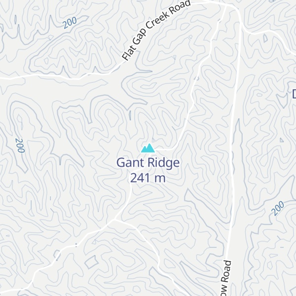 Map of Gant Ridge