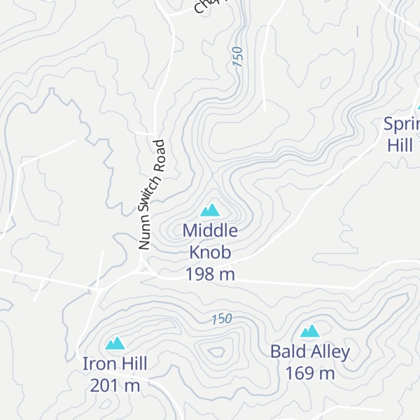 Map of Middle Knob