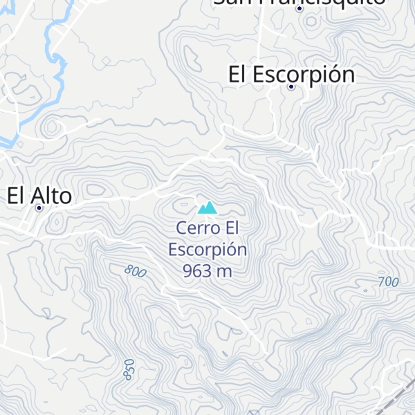 Map of Cerro El Escorpión