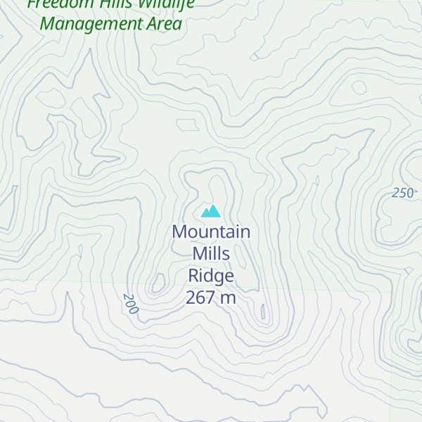 Map of Mountain Mills Ridge