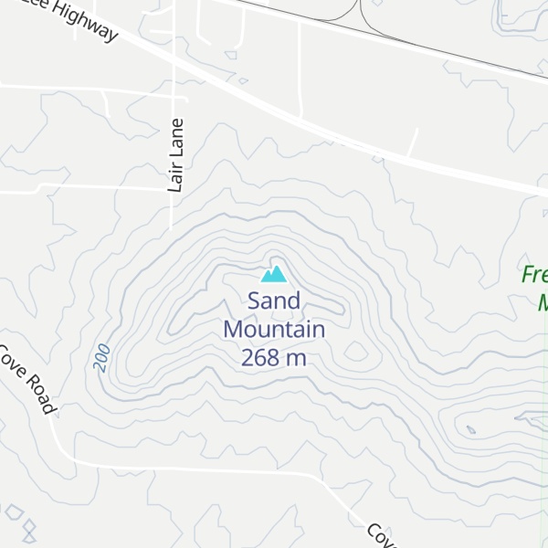 Map of Sand Mountain