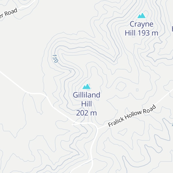 Map of Gilliland Hill