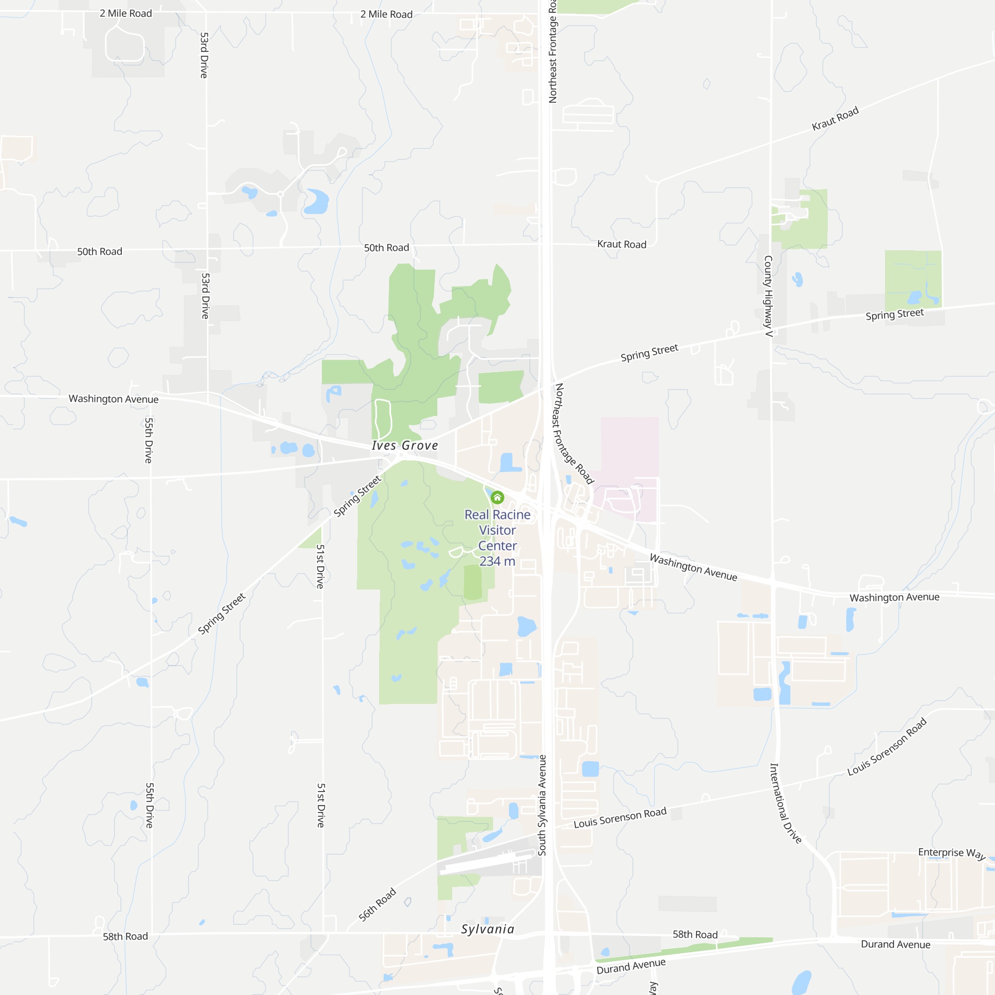 Real Racine Visitor Center map