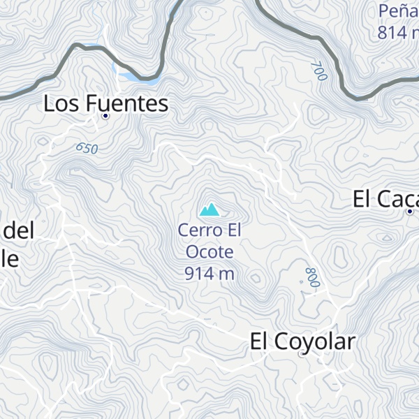 Map of Cerro El Ocote