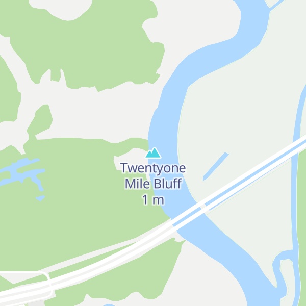 Map of Twentyone Mile Bluff