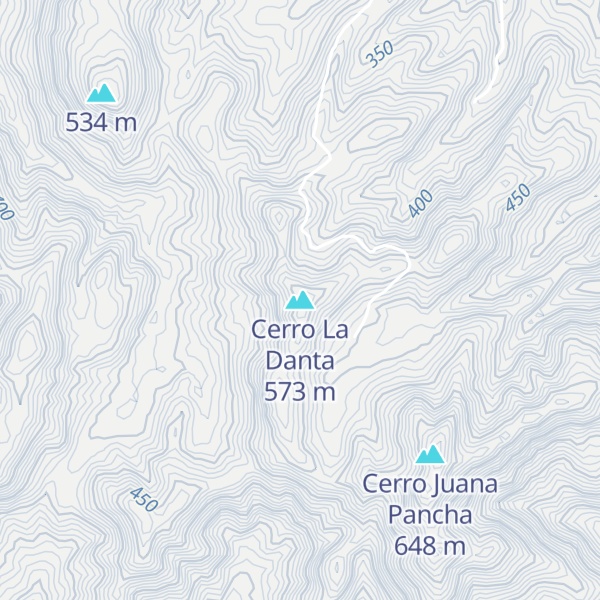 Map of Cerro La Danta