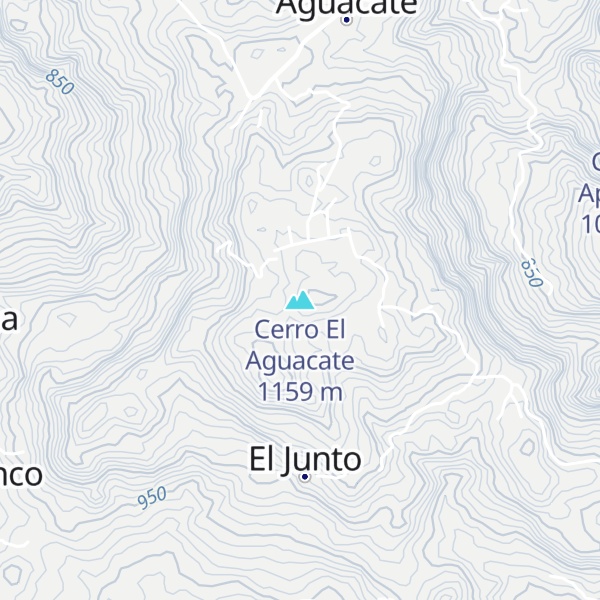Map of Cerro El Aguacate