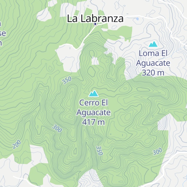 Map of Cerro El Aguacate