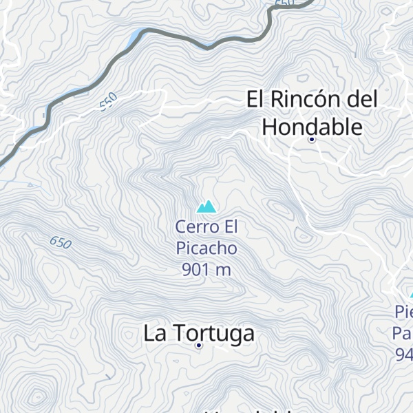 Map of Cerro El Picacho