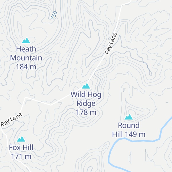 Map of Wild Hog Ridge