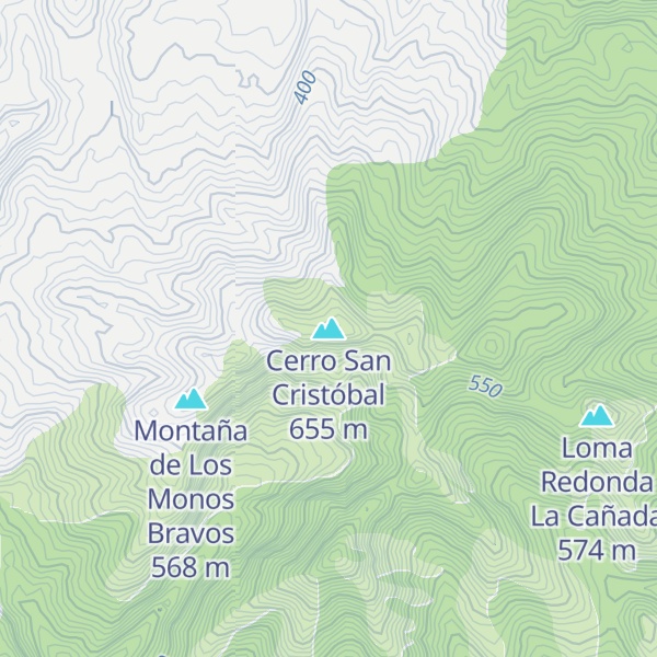Map of Cerro San Cristóbal