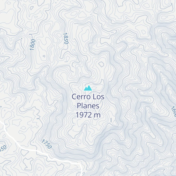 Map of Cerro Los Planes