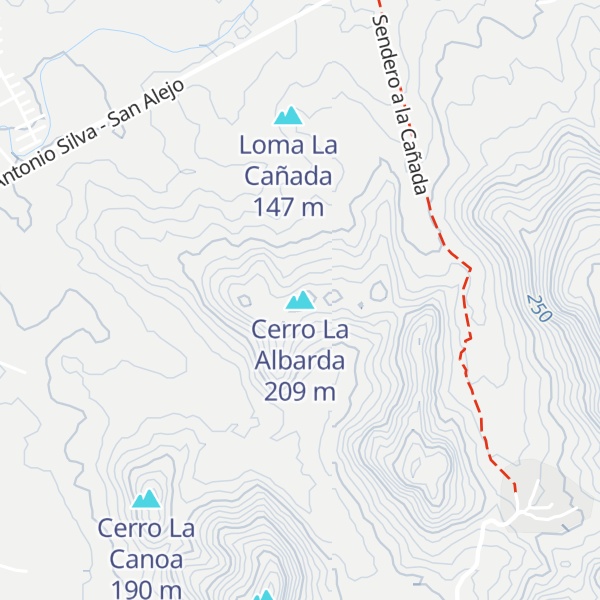 Map of Cerro La Albarda