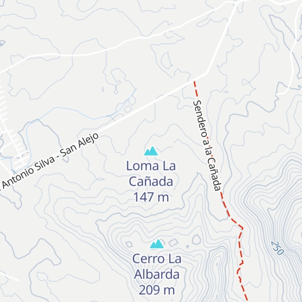Map of Loma La Cañada